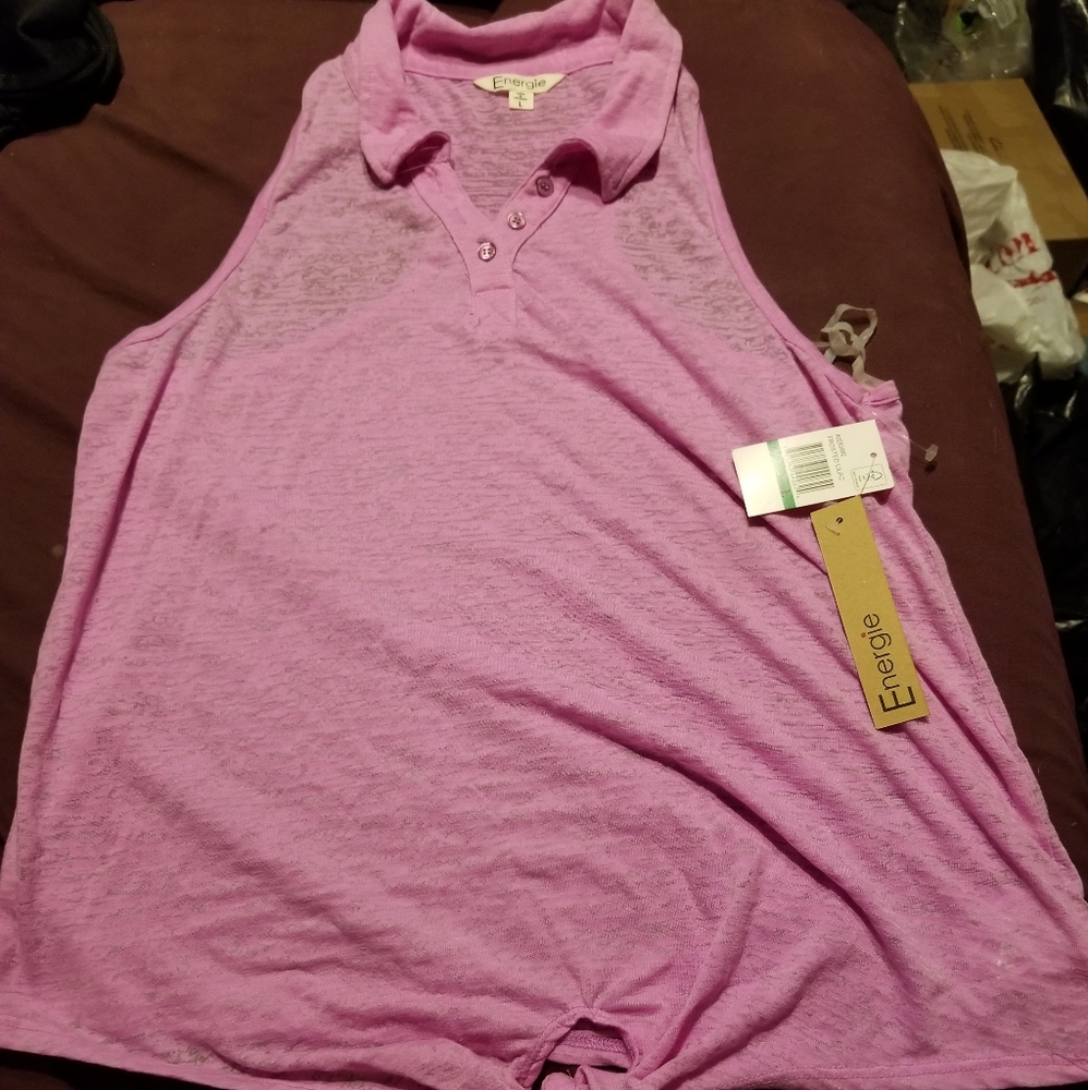 Frosted lilac ENERGIE sleeveless tank top